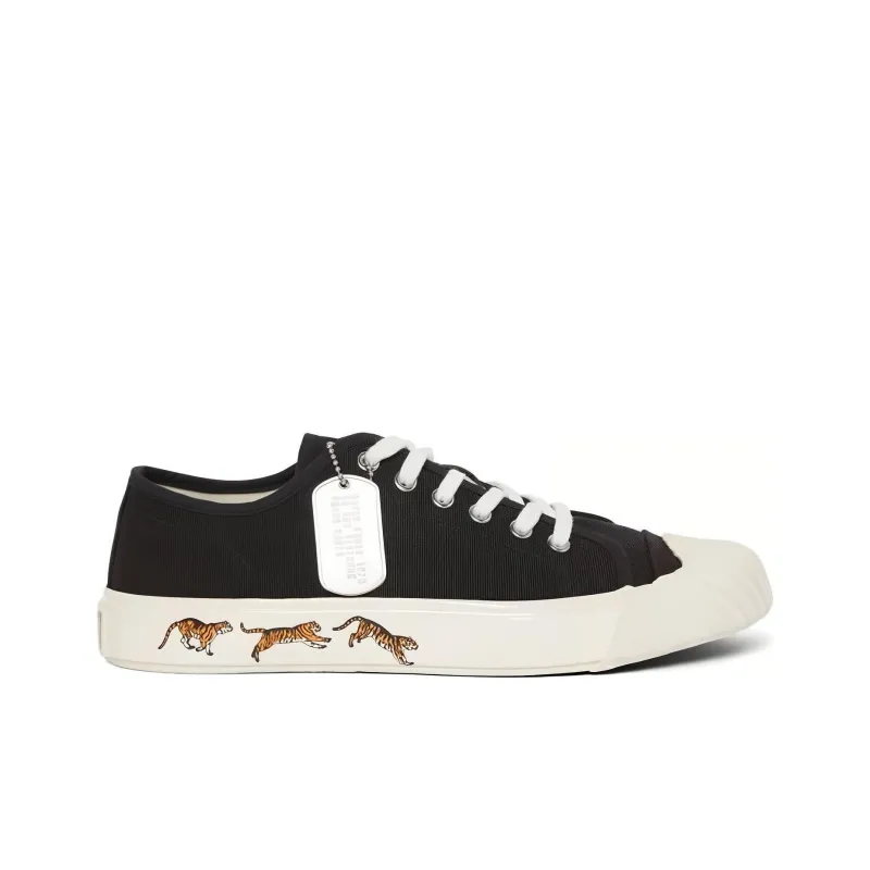 KENZO Low Top Skateboard Shoes Women's Black White-1