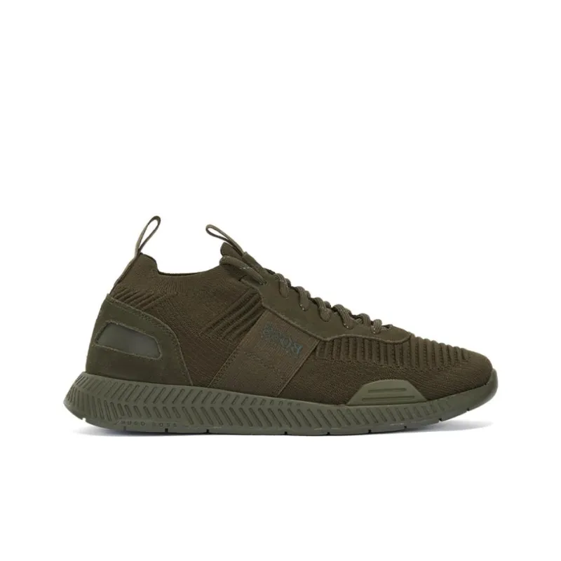HUGO BOSS Casual Shoes Men Low-Top Dark Green-1