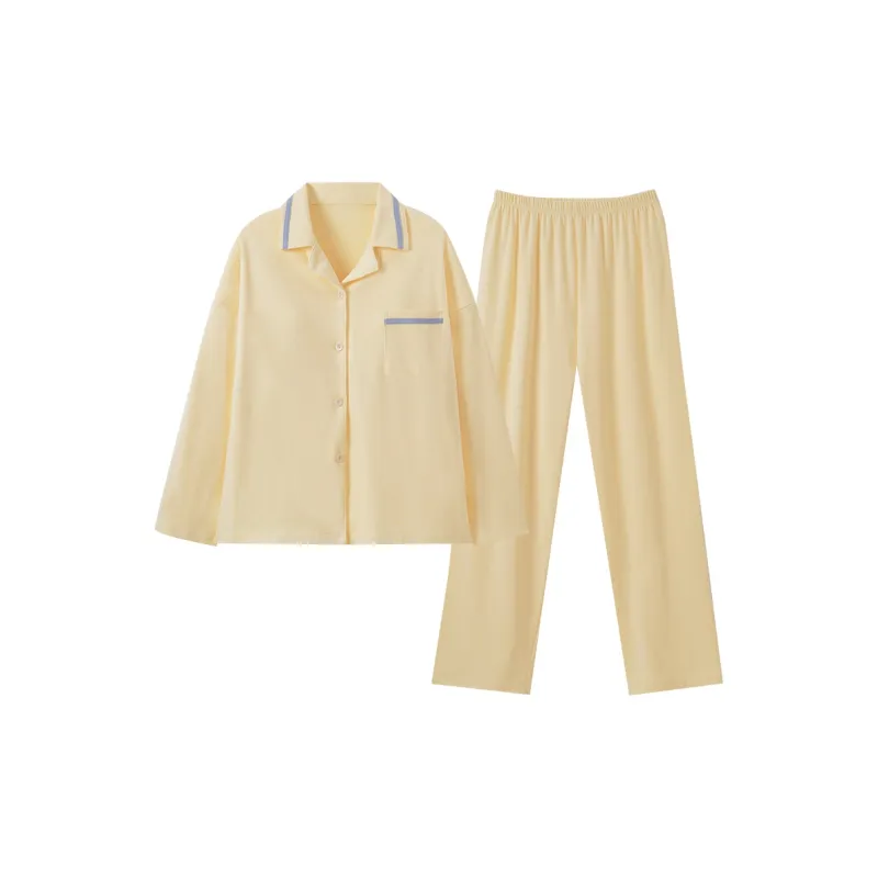 MADALLO Pajama Set Women's Light Yellow-0