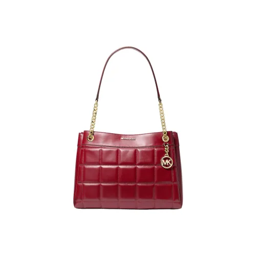 MICHAEL KORS Susan Leather stayhomewithbags Bag Shopping Bag Shoulder Bag Crossbody Bag Handbag Medium Size Women's Red