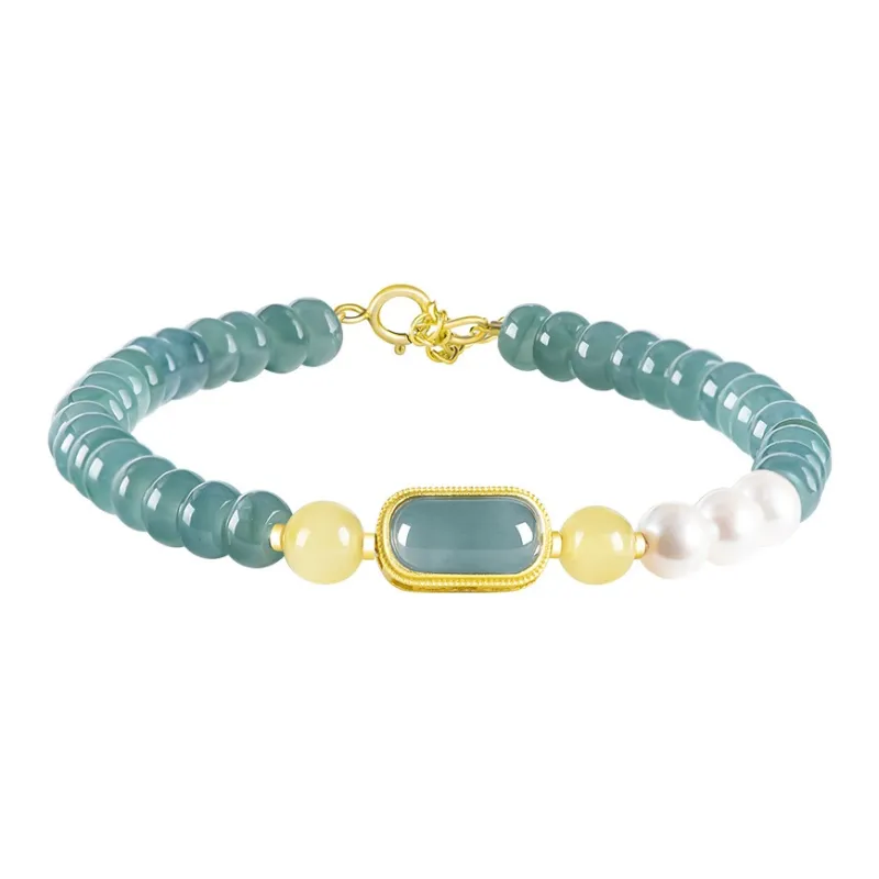 Green Craftsman Ice Type Jadeite Bracelets Women's-4
