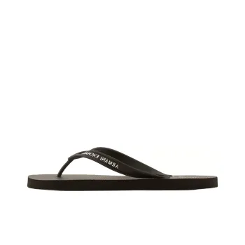 ARMANI EXCHANGEAE Rubber Sole Flip Flops Men's Black