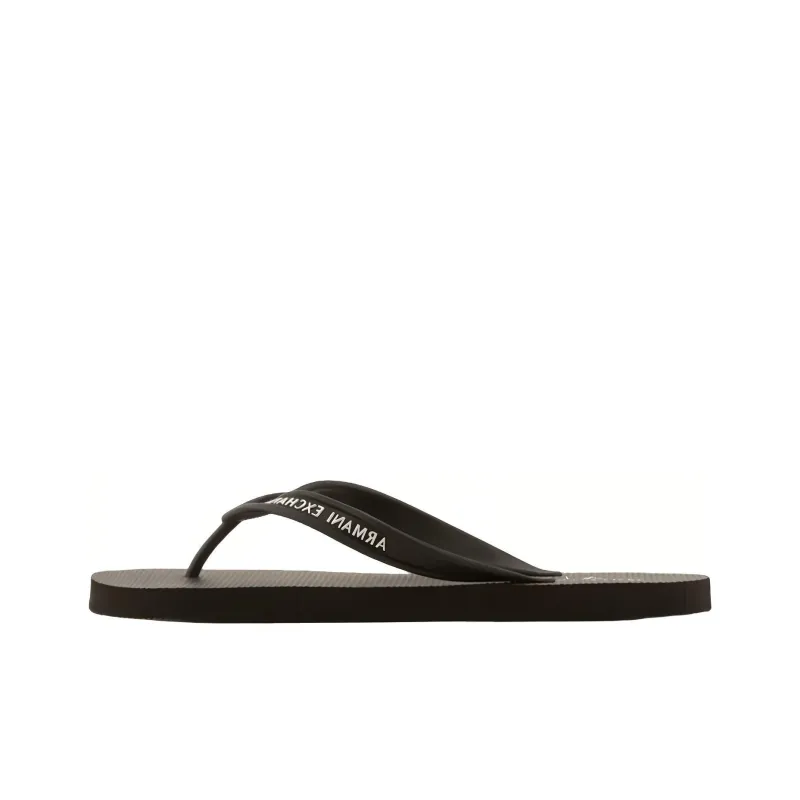ARMANI EXCHANGEAE Rubber Sole Flip Flops Men's Black-0