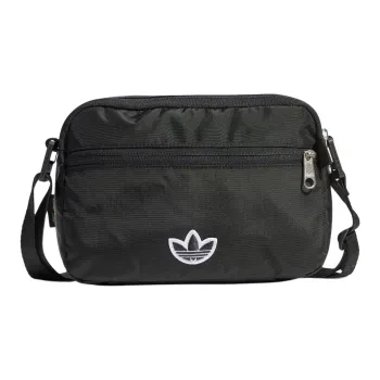 Adidas Originals Premium Essentials Recycled Nylon Shoulder Bag, Crossbody Bag Trumpets Unisex Black