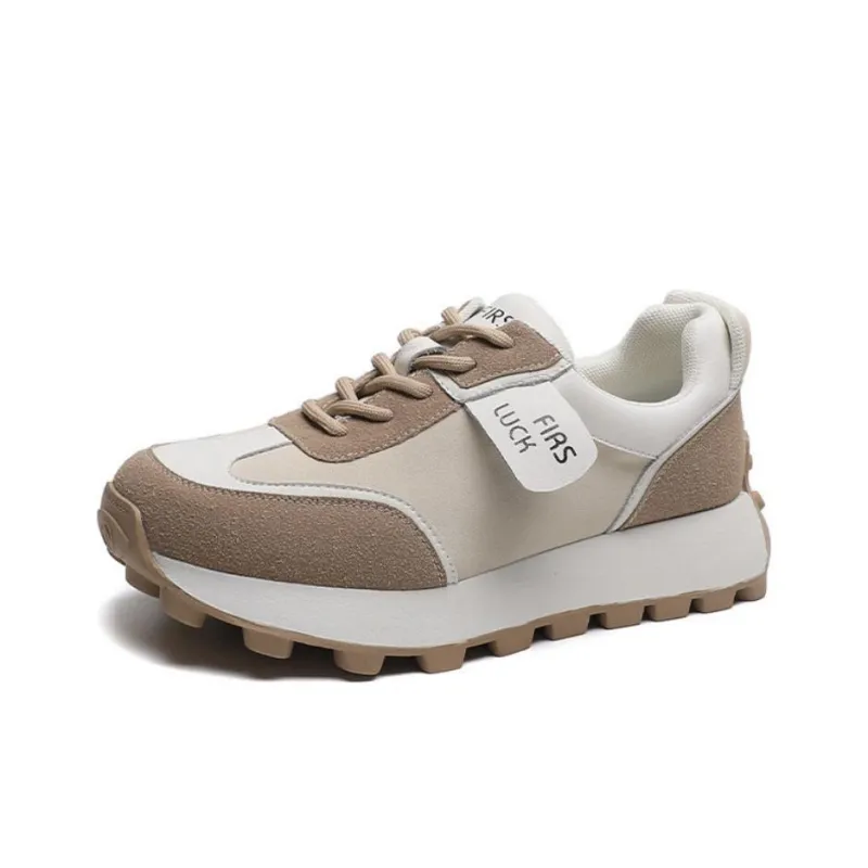 FIRS Casual Shoes Women's Low Top Black/Khaki-4
