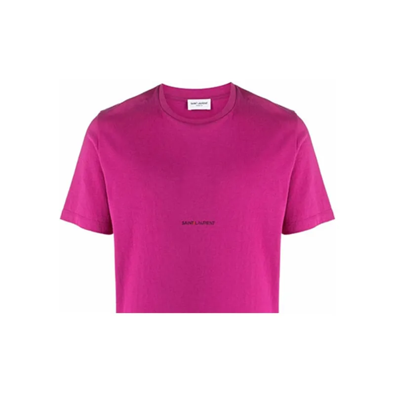 SAINT LAURENT T Shirt Men's Rose Red-4