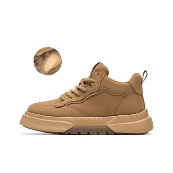 C°BANNER High Top Skateboard Shoes Men's Yellow Brown