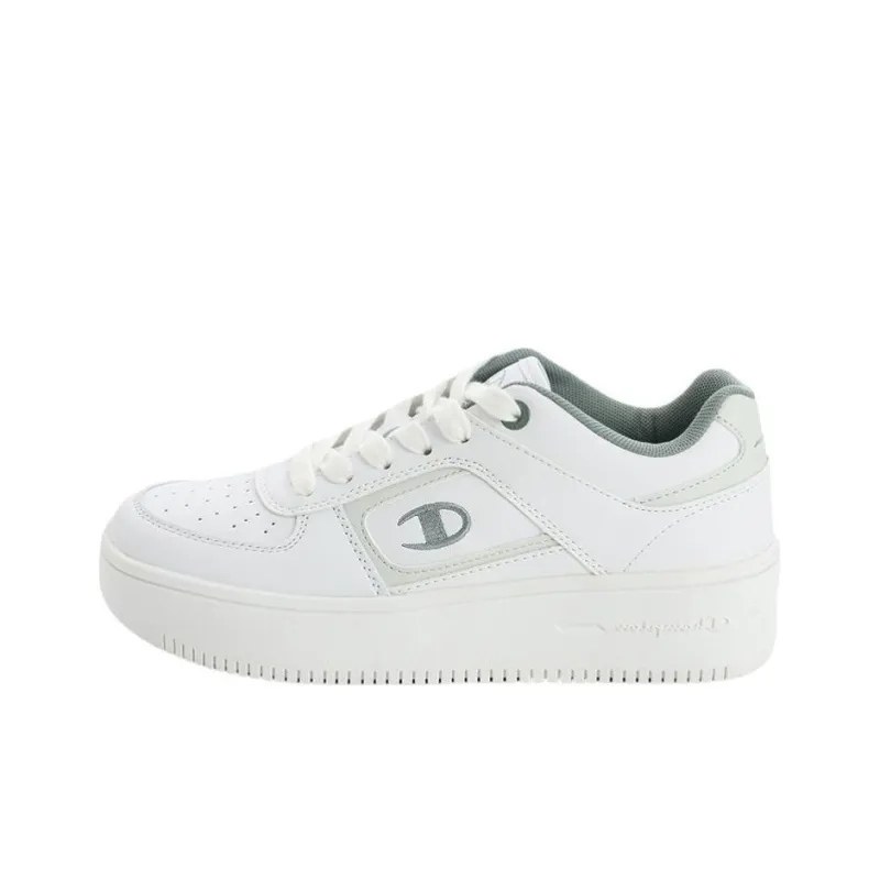 Champion Foul Play Platform BS Low-Top Skateboard Shoes Women's White-0