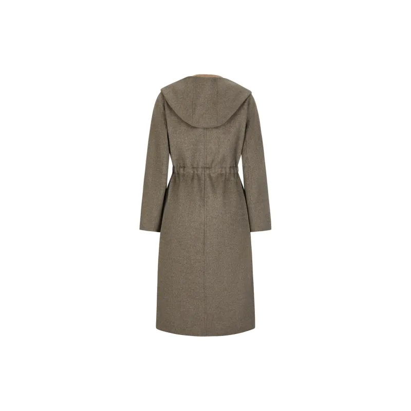 JZ. ANNAKRO Coat Women's Beige Coffee-1