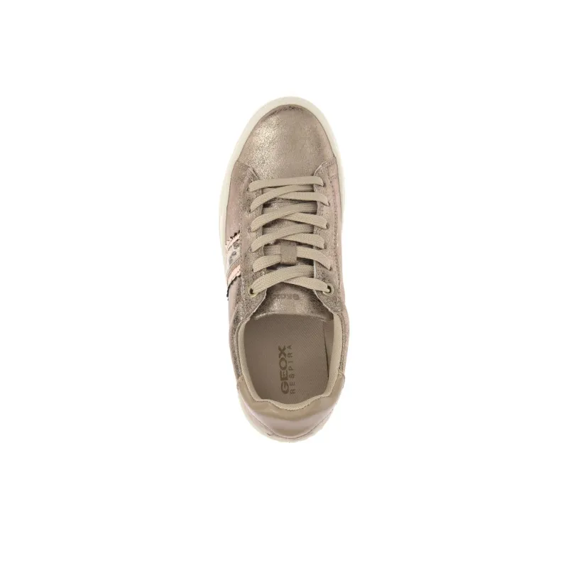 GEOX CLAUDIN Low Top Skateboard Shoes Women's Gold-4