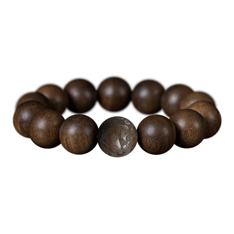 FANGYUANXIAOFU Fragrance Enhancer, Agarwood Bracelets Unisex-30