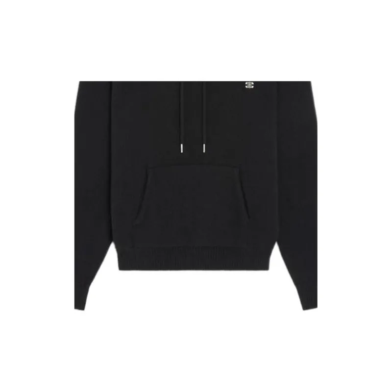 CELINE Triomphe Hooded Sweater In Cashmere Wool-4