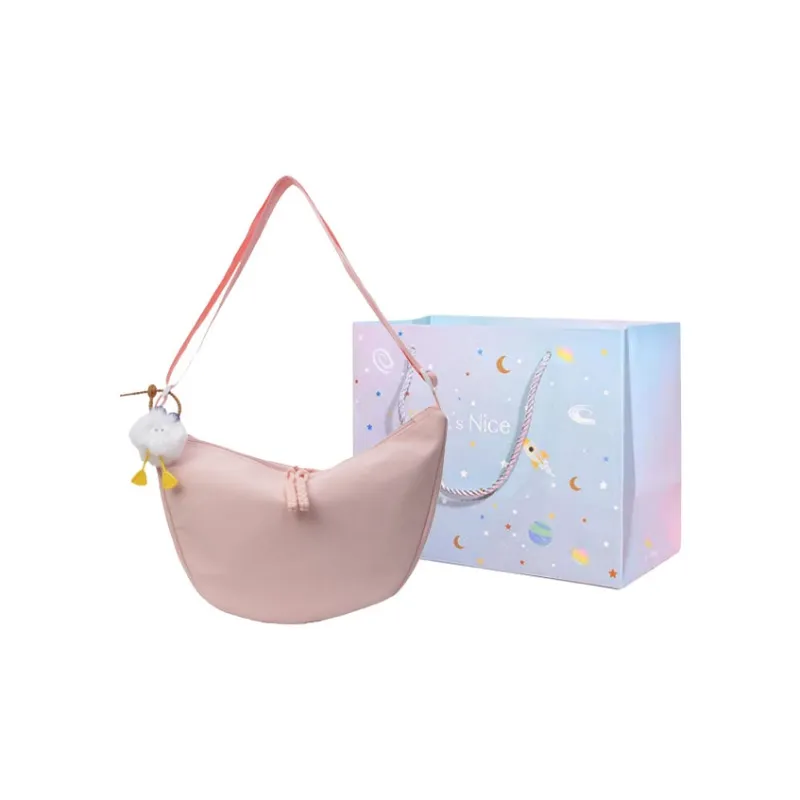 GOX Nylon Shoulder Bag Women's White/Black/Pink/Yellow/Green-15