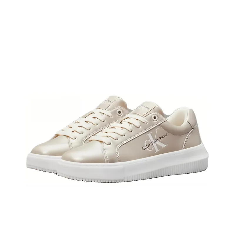 CALVIN KLEIN Low-Top Skateboard Shoes Women's Gold-2