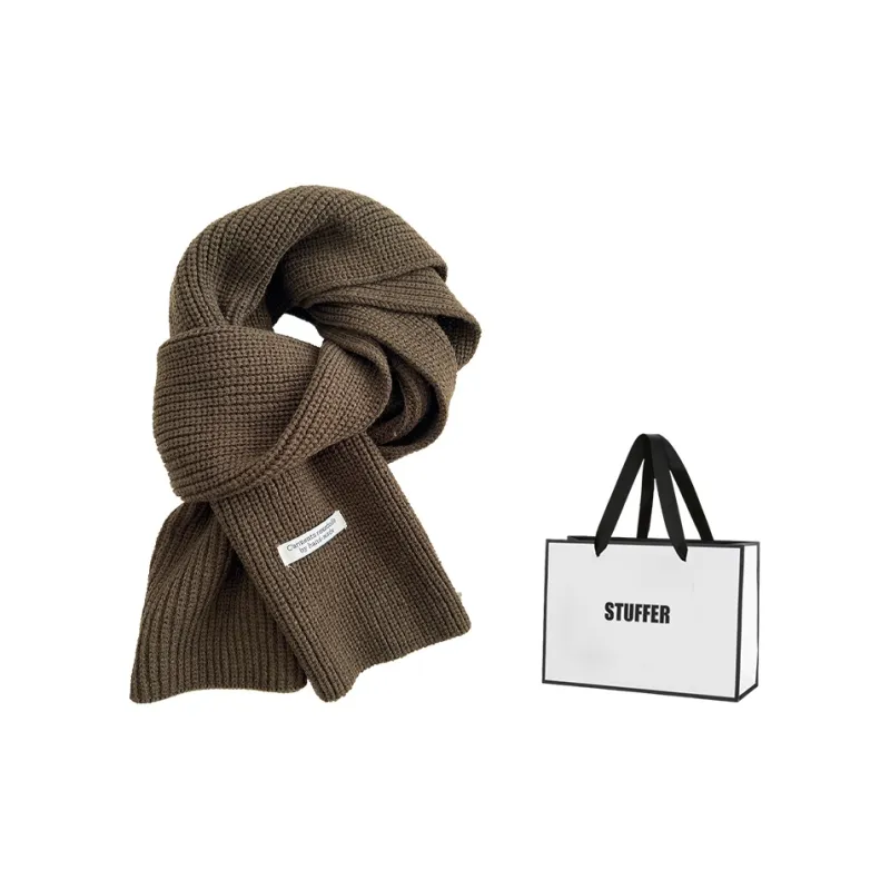 STUFFER 35% Wool Knit Scarves Unisex-17