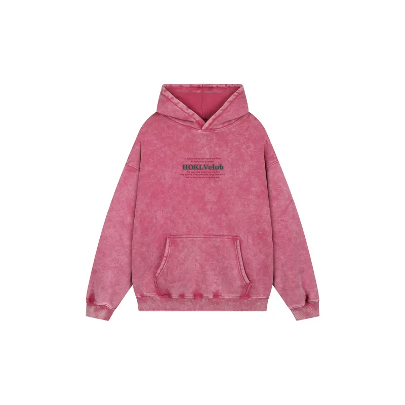 HOKLV Sweatshirt Unisex Washable Rose Red-1