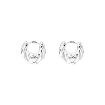 EAR PARTNER 925 Sterling Silver Stud Hoop Earrings Women's