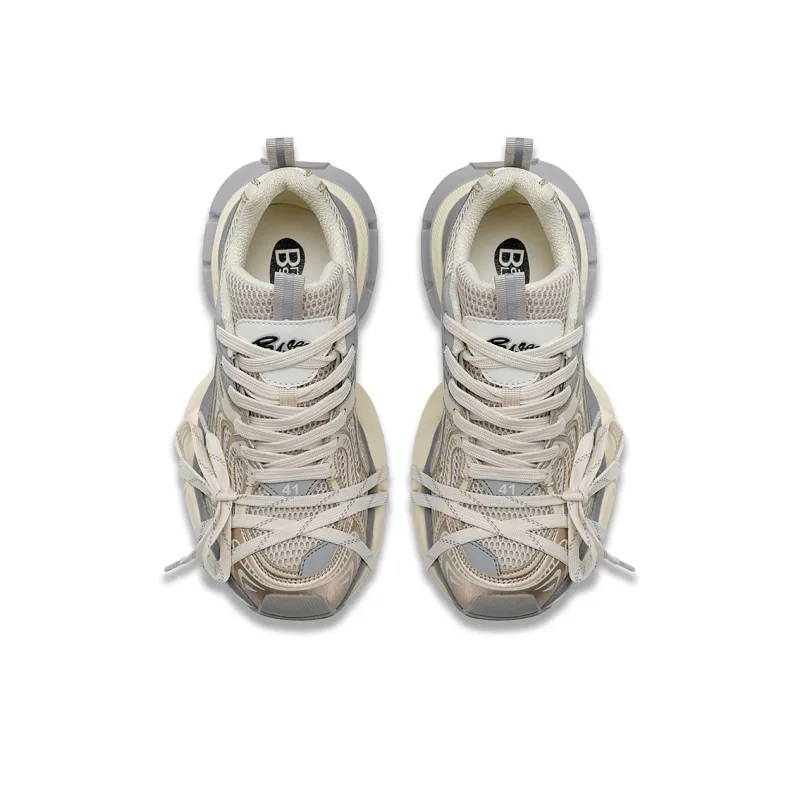 BASLS Bashe Series Lightweight Height Increasing Low Top Chunky Sneakers Unisex-3
