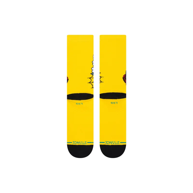 Stance x ZHIZHUXIA Mid Calf Socks Unisex 1 Pack Yellow-2