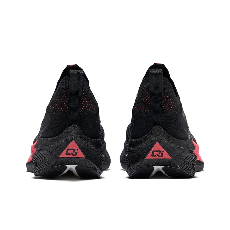 Erke Zhijing 2.0 Cushioning Rebound Low Top Running Shoes Men's Black Swan Color Scheme-4