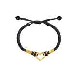 Heart Bracelet-Black Cord
