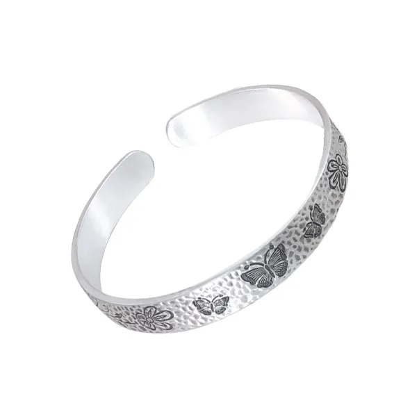 RURA S999 Fine Silver Bangles Women's Silver-5
