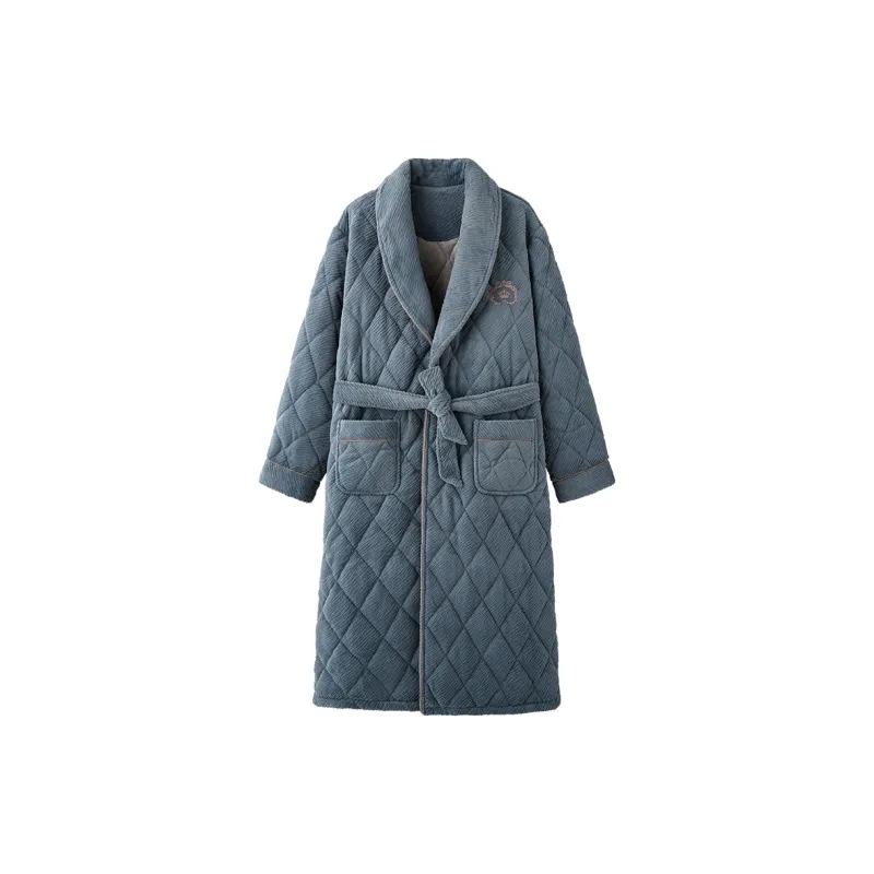MADALLO Bath Robes Men Peacock Blue-0