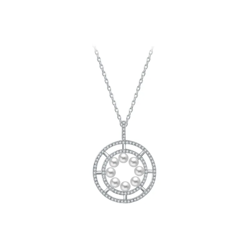 BABYBEI 925 Sterling Silver Shell Pearl Necklaces Women's-0