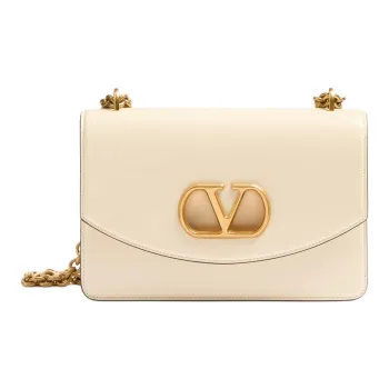 Valentino Calfskin Shoulder Bag Crossbody Bag Women's Butter White
