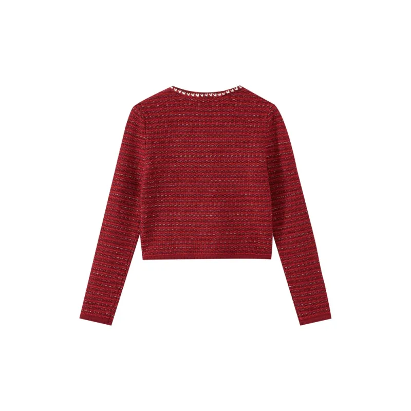 SHUIYUNJIAN Cropped Coats Women's Red-1
