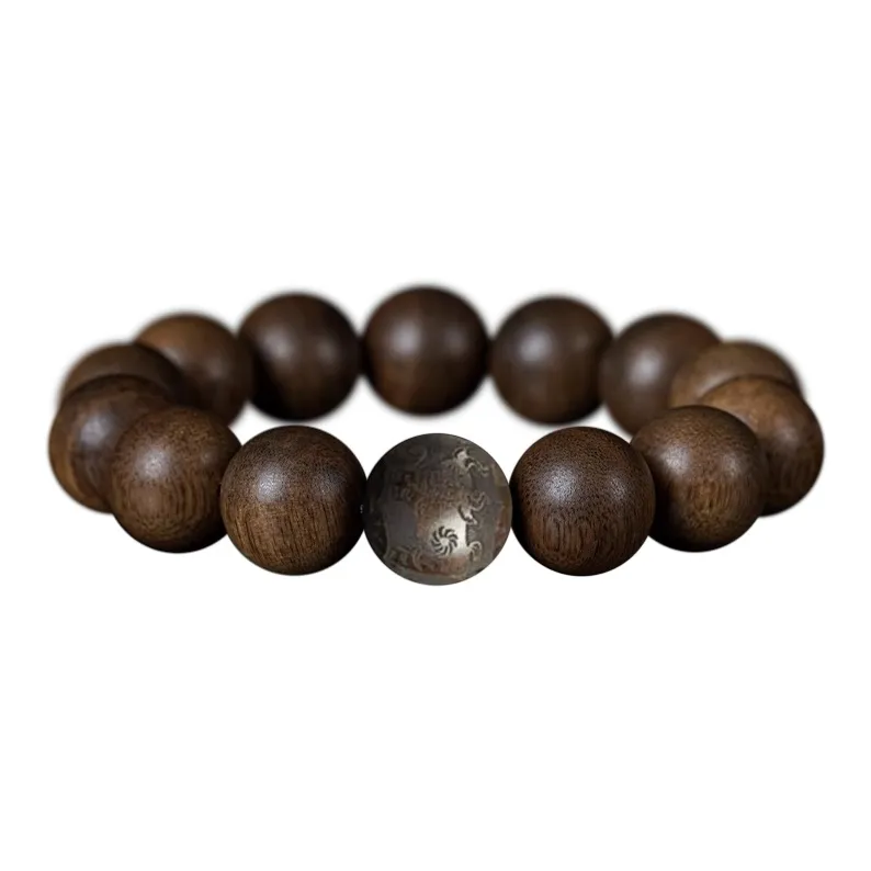FANGYUANXIAOFU Fragrance Enhancer, Agarwood Bracelets Unisex-3