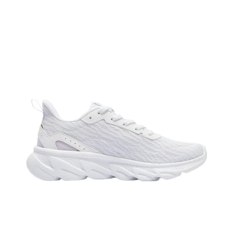 361° Cushioning Breathable Lightweight Low-Top Running Shoes Women's White Purple-1
