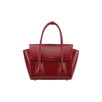 Tanita West Cow Leather Wings Shoulder Bag Medium Size Women's Burgundy