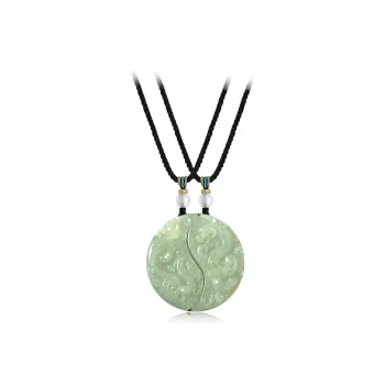 Jingleo Serpentine Jade Necklaces Unisex
