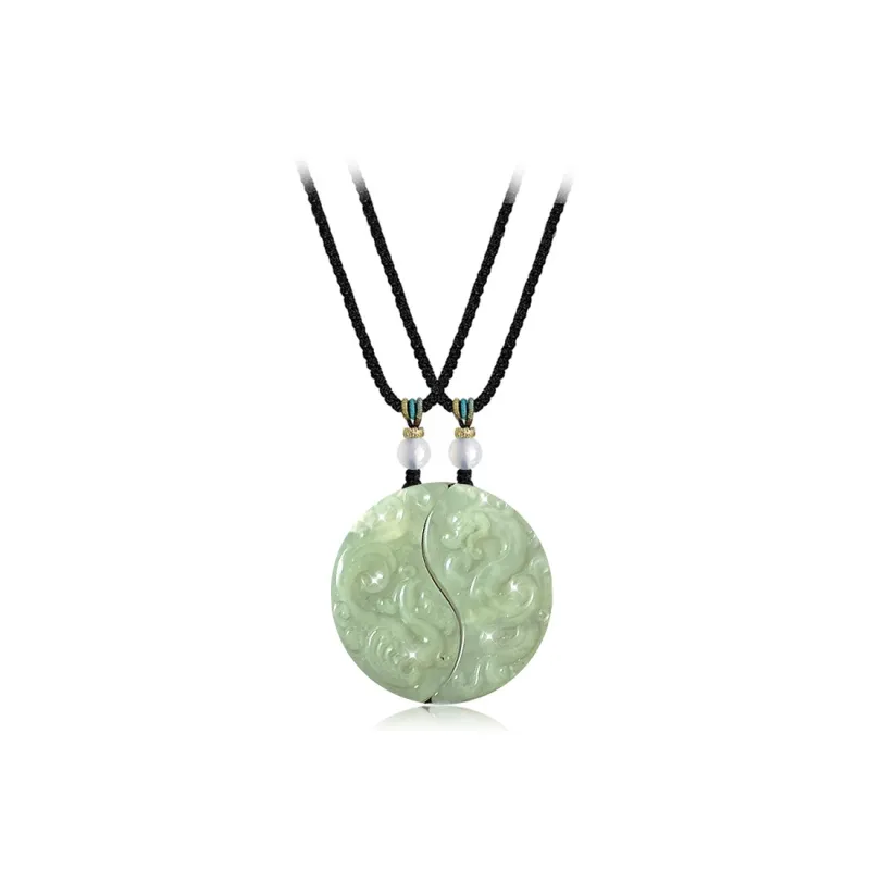 Jingleo Serpentine Jade Necklaces Unisex-0