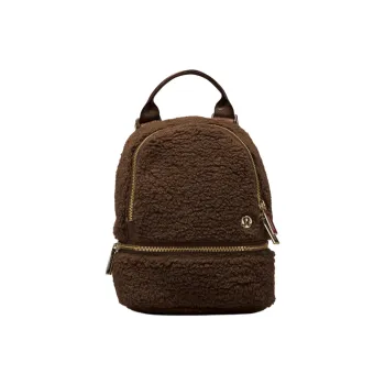 Lululemon Brushed Fabric Backpack Micro Women's Brown Earth & Gold