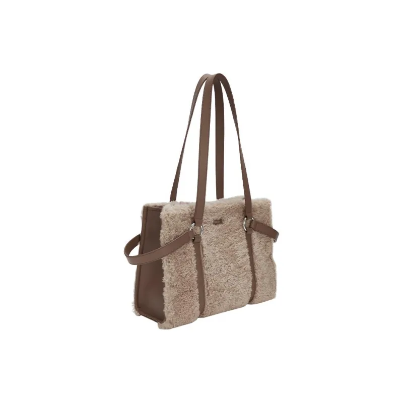 ZESH Turkey Lambswool Tote Bag, Shoulder Bag Medium Size Women's Multicolor-4