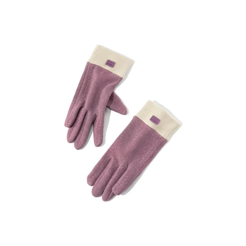 Shanghai Story Polyester Knit Gloves Women's 4 Colors-19