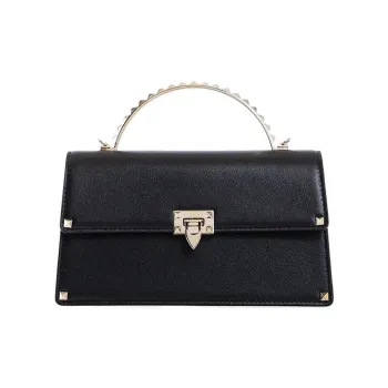 Valentino STUD SIGN Cow Leather Shoulder Bag, Crossbody Bag, Handbag Mini Women's Black