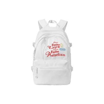 FINITE LOOP Recycled Material Students Backpack Small Size Unisex White