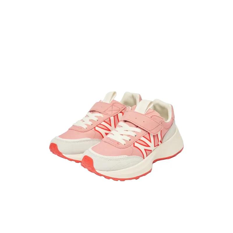 MLB Chunky Jogger Anti Slip Wear Resistant Low Top Kids' Running Shoes Pink Kids'-2