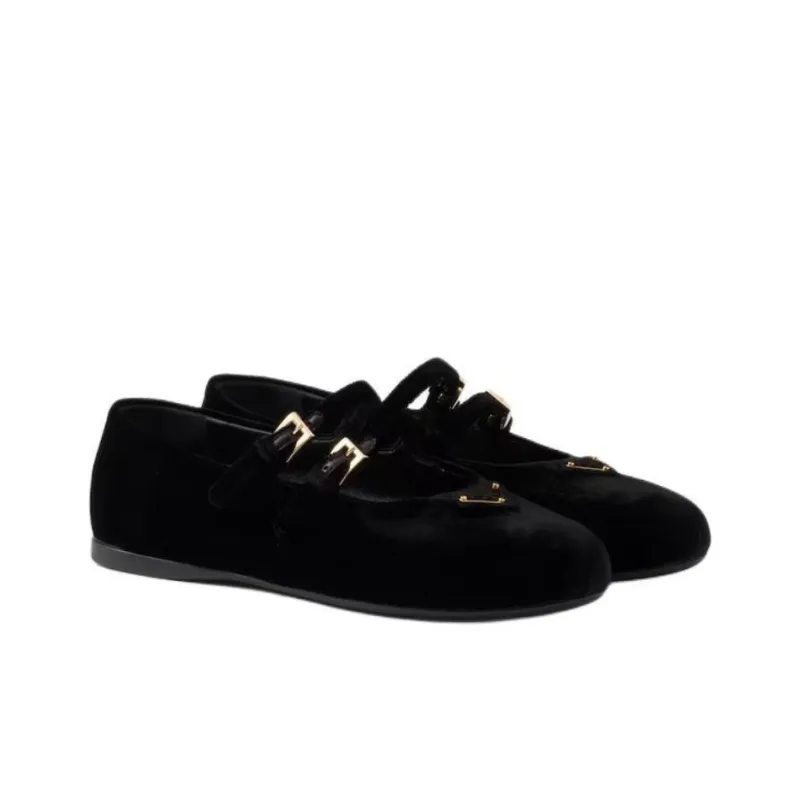 PRADA Flat Casual Single Shoes Women's Black-2