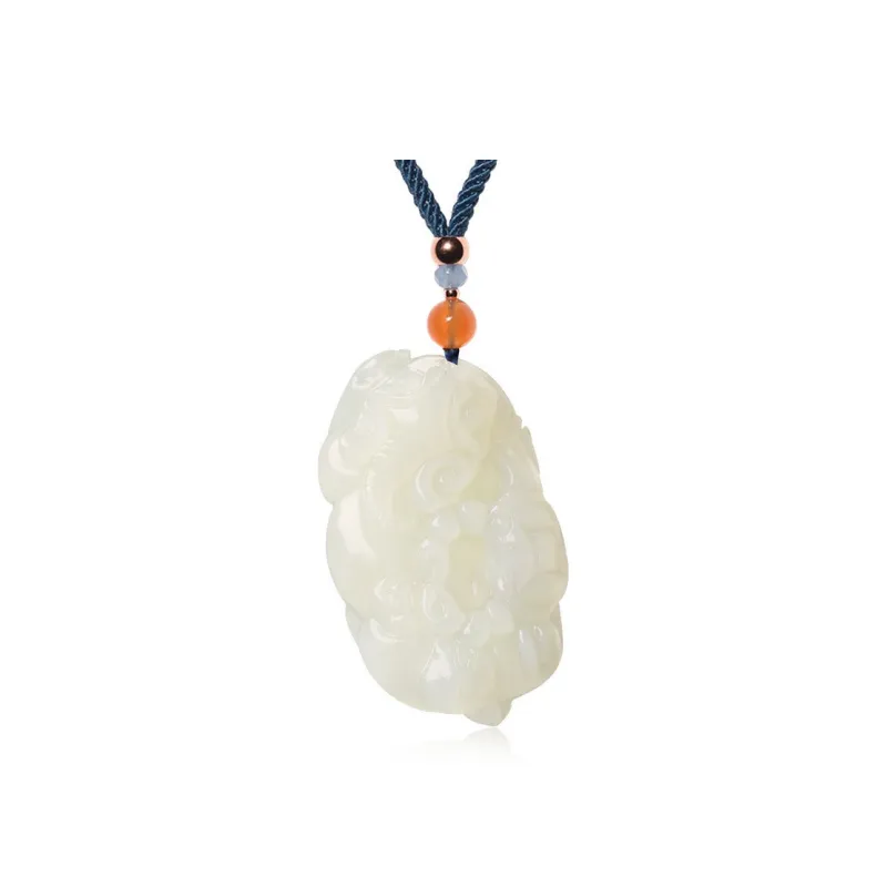 Beth Jewelry Hetian Jade Pale Greenish White Jade Unisex-0