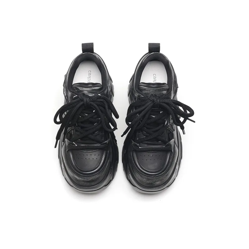 CARDANRO Low-Top Platform Height Increasing 10cm Vintage Chunky Sneakers Women's-24
