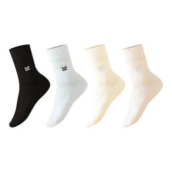 MIIOW Mid Calf Socks Unisex 4 Pack