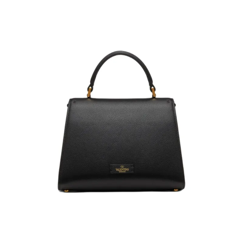 Valentino VSLING Grained Calfskin Shoulder Bag Crossbody Bag Handbag Small Size Women's Black-3