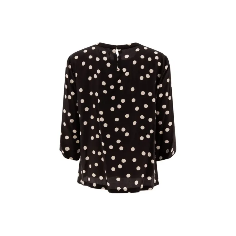 'S MAX MARA All Over Dot Printed Crewneck Top-1