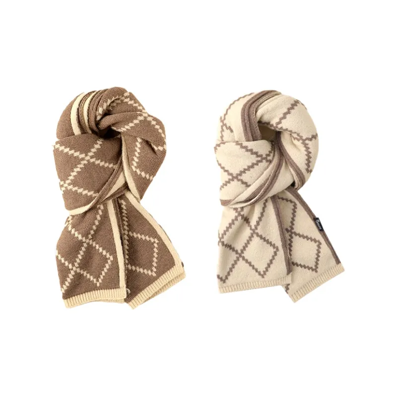 15 MINS Polyester Knit Scarves Women's-4