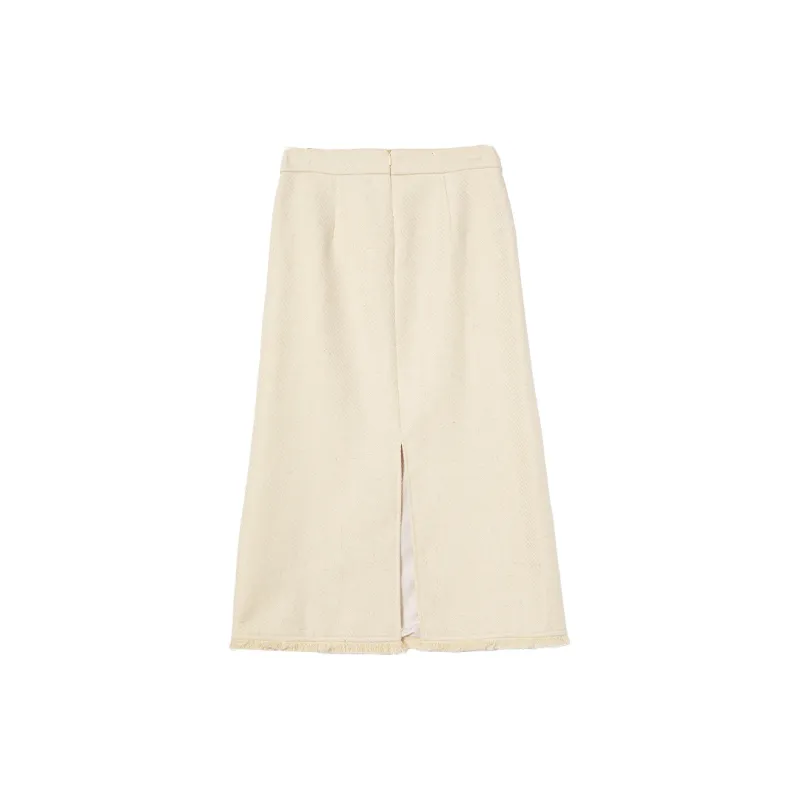 WESTLINK Casual Long Skirts Women's Apricot-3