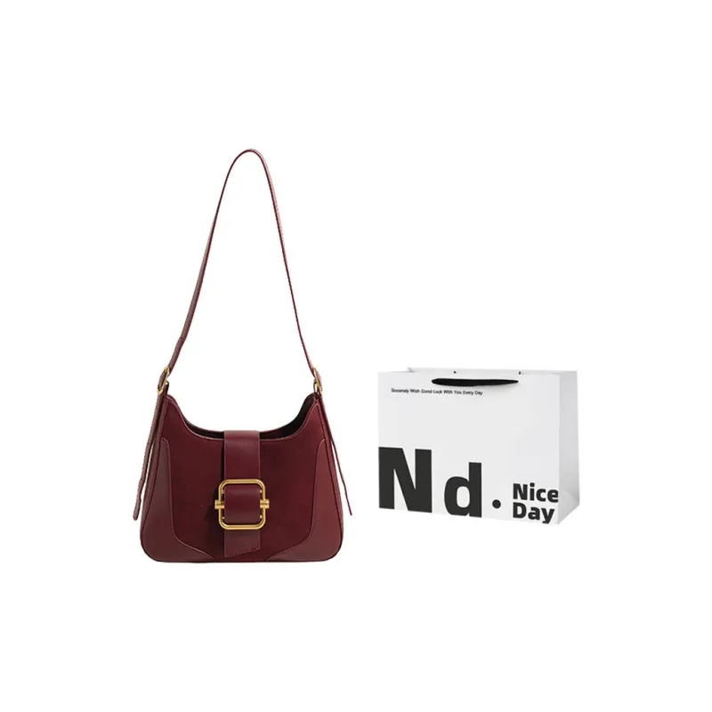 SWIMADE Suede Portable Crossbody Bag, Shoulder Bag Regular Women's Black/Burgundy/Coffee/Brown-5
